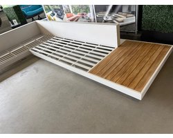 Loungeset Ibiza aluminium met teak afwerking Outdoorinstyle