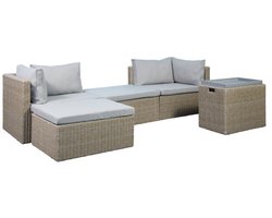 Loungeset Madeira modulair 6-delig - PE wicker - tuinset