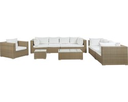 Loungeset met tafel 8-zitter MAESTRO Lichtbruin