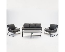 Loungeset Portofino 4 dlg antraciet
