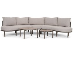 Loungeset tuin 5 personen Aluminium Taupe Lifestyle Garden Furniture Perla