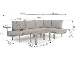 Loungeset tuin 5 personen Aluminium Zand/Beige Domani Furniture Sylva