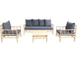 Loungeset Vita Bamboo 4 delig - naturel