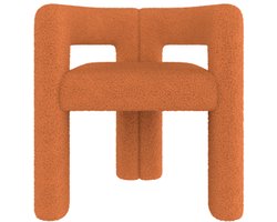 Loungestoel 49x49x68,5cm Fauteuil Stoel Eetkamerstoel Oranje Teddy Einzigartig Ontwerp Comfortabel Vielzijdig En Universeel Toepasbaar Blitzschnelle Montage