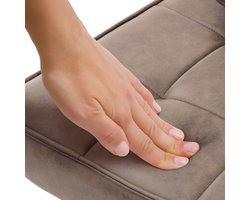 Loungestoel Bruin Gestoffeerde fauteuil met lendenkussen Relax fauteuil ML design