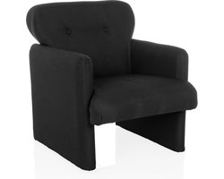 Loungestoel / eenzitsbank CARIPITO stof zwart hjh LIVING