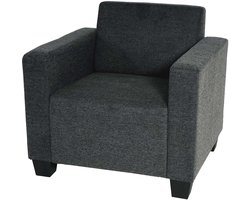 Loungestoel Lyon, stof/textiel ~ antracietgrijs