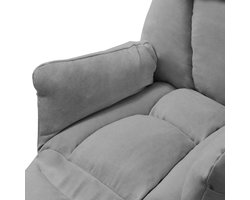 Loungestoel met armleuningen grijs Relax fauteuil met linnen bekleding ML design
