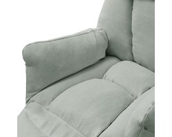 Loungestoel met armleuningen grijs/groen Relax fauteuil met linnen hoes ML design