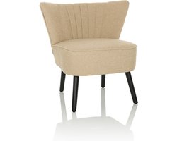 Loungestoel / relaxfauteuil MANISO stof beige hjh LIVING