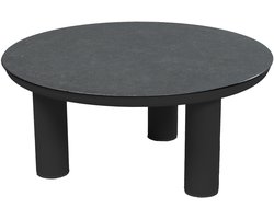 Loungetafel Capri 80øcm | Matt Black & Grey