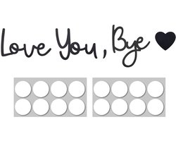 Love You Bye Sign, Wooden Wall Decoration Expression Of Love and Warm Family Modern Hanging Art Decoration Bye Sign for Door Wall Corridor (Black)