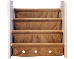 LoveGifts Handgemaakte Montessori Boekenkast Kinderkamer - Speelgoed Opbergrek - 60 x 25 x 58 cm Bruin