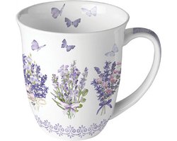 lovely lavender - mok - Ambiente -fine bone china - porselein - lavendel - kado - cadeau - zomer