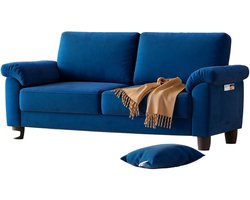 Loveseat – 2-Zitsbank – Bankje – Kleine Bank – Sofa – Compact 177,8 cm – Opbergruimte In Armleuningen – Stevig Houten Frame – Zachte Velvet Bekleding – Moderne Woonkamerbank