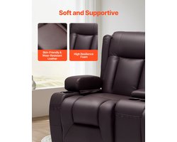 Loveseat Relaxbank - 2-zits Recliner - Verstelbaar - PU-leer - Middenconsole - USB-poorten - Bekerhouders - Opbergvakken