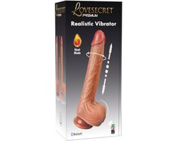 Lovesecret Premium – LS04 – Realistische Vibrator met Grote Ballen – App-Controlled & Verwarmd – beige