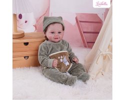 Lovibella® Noah Reborn Baby Pop Meisje - Levensechte Babypoppen - Dementie poppen - 45 cm - Complete Accessoires Set - Realistische Poppen - Zoals Echt - Zacht Vinyl - Doll Speelgoed 3 Jaar