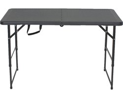 Lowander inklapbare tafel 120x60 cm - Klaptafel | Vouwtafel | Campingtafel - Extra stabiel - Zwart