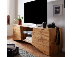 Lowboard hout eiken decor 160x50x40 cm TV-dressoir met 2 deuren -Design TV meubel hoog - TV meubel TV meubel modern - TV dressoir woonkamer