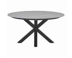 Lowland tafel - Ø150 cm - carbon black - Centostone Napoli grey