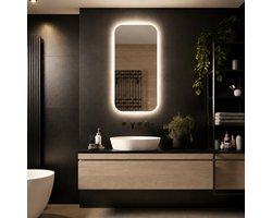 LoXa - Badkamerspiegel Milano 100x50 - LED - Gouden omlijsting - IP44 - Dimbaar - Condensvrij - Luxe spiegel