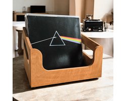 LP bak | vinyl platen bak | bruin | opbergbox | vinyl kist | hout | berken | Vintoon | Toon Interieur