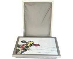 L&P - Laptray - Schootkussen - Schoottafel - Laptoptafel - Schootdienblad Bonte Koe met Uitzicht - 44x33x6 cm