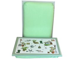 L&P - Laptray - Schootkussen - Schoottafel - Laptoptafel - Schootdienblad Tuinmomenten - 44x33x6 cm