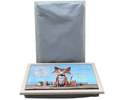 L&P - Laptray - Schootkussen - Schoottafel - Laptoptafel - Schootdienblad Vintage Vos - 44x33x6 cm