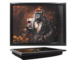 L&P- Laptray - Schoottafel - Schootkussen - Laptoptafel - Dienblad met kussen - Gorilla Grand Cru - 44x33x6 cm