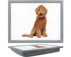L&P - Laptray - Schoottafel - Schootkussen - Laptoptafel - Dienblad met kussen - Labradoodle - 44x33x6 cm