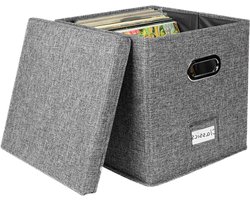 LP Opbergdoos - Platenkoffer Album Organizer - Muziek Collectie Opslag - Draagbaar en Stapelbaar