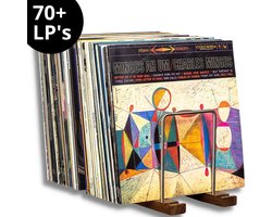 LP opbergsysteem - premium platenrek - platenhouder - lp rek - lp houder - donkere finish