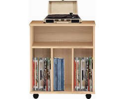 Lp platen opbergkast - boekenkast - opbergen tijdschriften boeken platen - bruin
