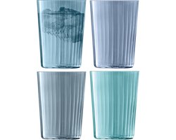 L.S.A. - Gems Tumbler Glas 560 ml Set van 4 Stuks Assorti - Porselein - Transparant