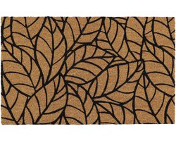 Luance Deurmat - anti slip - rechthoek - bladeren print - 75 x 45 cm - schoonloopmat - buiten