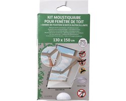 Luance Vliegen/insecten gordijn - wit - 130 x 150 cm - vliegenhor - hor met rits