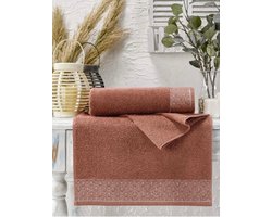 Lubna Home Badhanddoekset 2 Pack 70x140 cm-50x90 cm Gekamde Katoen SONA TERRA