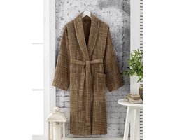 Lubna Home Waffel Badjas LARGE- Zacht Katoen waffel dessing Badjas VOOR HOTEL-SPA-THUIS-TERRA