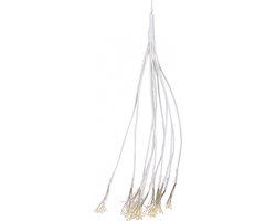 Luca Lighting - Dandelion hangend zilver twinkling classic wit 160led IP44 - d80cm - Woonaccessoires en seizoensgebondendecoratie