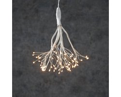 Luca Lighting - Dandelion hangend zilver warm wit 80led met outdoor batterij box en timer - d20cm - Woonaccessoires en seizoensgebondendecoratie