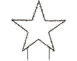 Luca Lighting - Garden d'light tuinsteker ster 225led classic wit IP44 8 function controller en timer - l90x h102cm - Woonaccessoires en seizoensgebondendecoratie