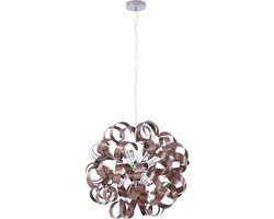 Lucande - hanglamp - 12lichts - Aluminium - H: 60 cm - G9 - satijn koper