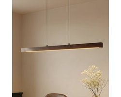 Lucande - Hanglampen- met dimmer - CCT - 1licht - Hout, polycarbonaat, ijzer - H: 4 cm - walnoot, zwart, wit - Inclusief lichtbron