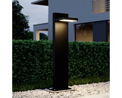 Lucande - LED buitenlamp - 1licht - aluminium, kunststof - H: 65 cm - grafietgrijs (RAL 840-M), wit - Inclusief lichtbron