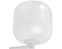 Lucande - LED wandlamp - 1licht - Glas, metaal - H: 21.5 cm - wit - Inclusief lichtbron