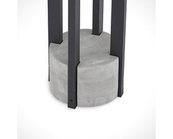 Lucande - Tuinpad verlichting - 1licht - Aluminium, beton, kunststof - H: 68 cm - E27 - donkergrijs (RAL 840-M), helder