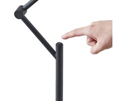 Lucande - vloerlamp - 1licht - staal - H: 160 cm - E27 - zandzwart, wit