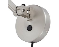 Lucande - wandlamp - 1licht - metaal - H: 14 cm - E27 - nikkel satijn